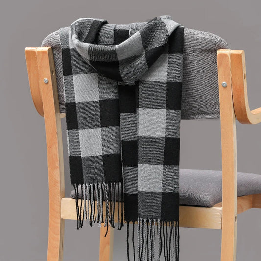 Écharpe Tartan Noir 