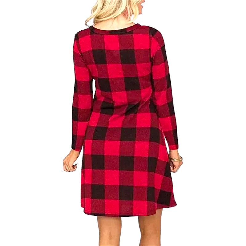 Robe Tartan Rouge M