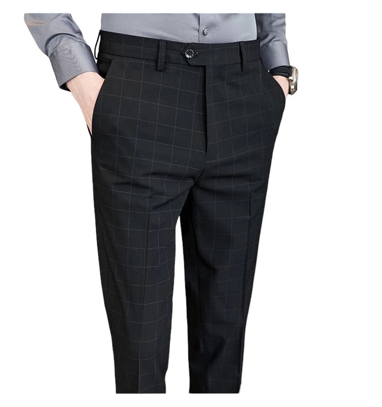 Pantalon Écossais Classique Noir 38
