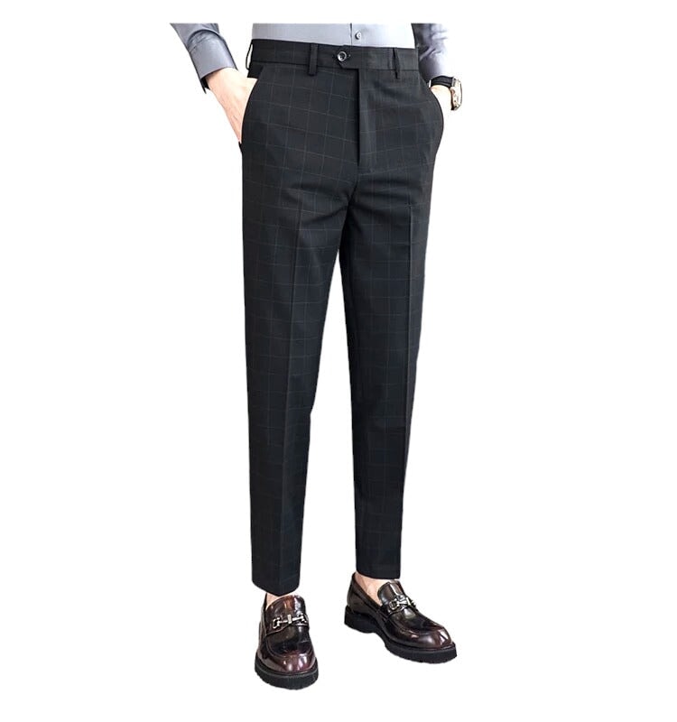 Pantalon Écossais Classique Noir 