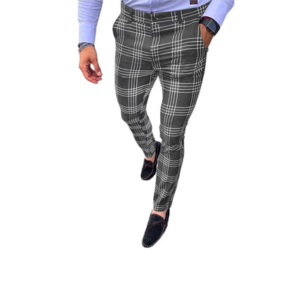 Pantalon motif ecossais homme