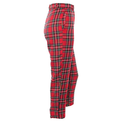 Pantalon Écossais Carreaux Rouge 