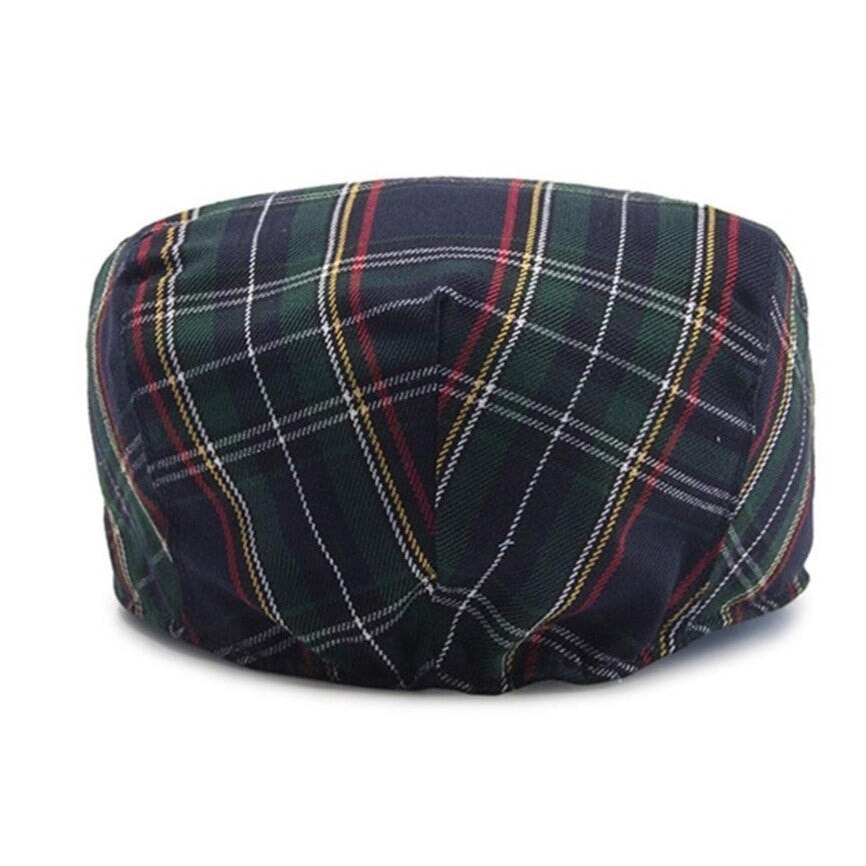 Béret Écossais Tartan Bleu 
