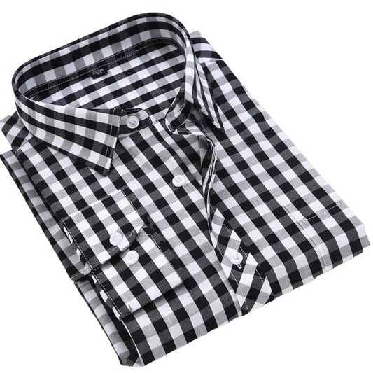Chemise Écossaise Carreaux Noir M