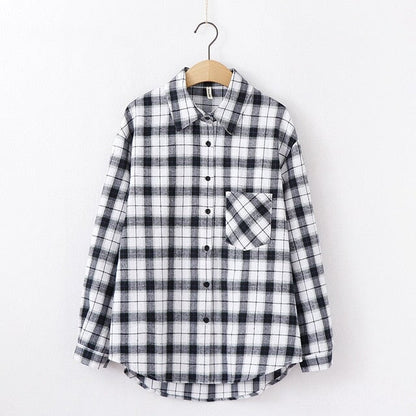 Chemise Écossaise Noir et Blanche XL