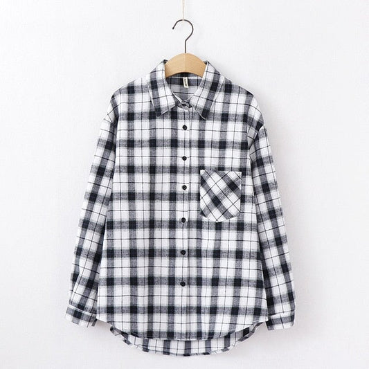 Chemise Écossaise Noir et Blanche XL