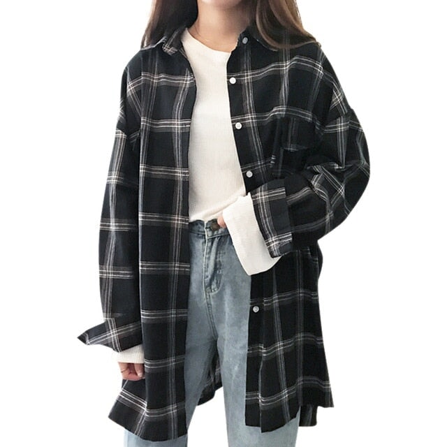 Robe Chemise Écossaise L