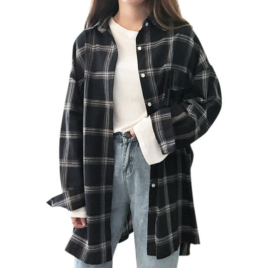 Robe Chemise Écossaise L