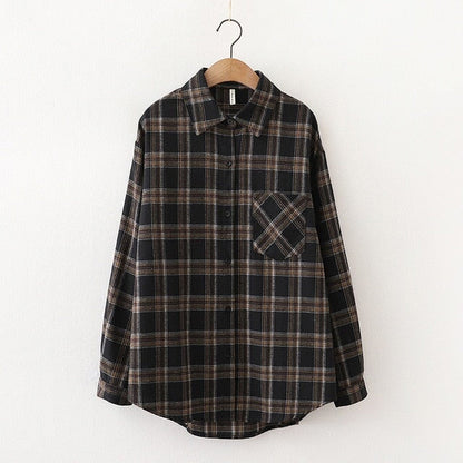 Chemise Écossaise Femme Noire 2XL