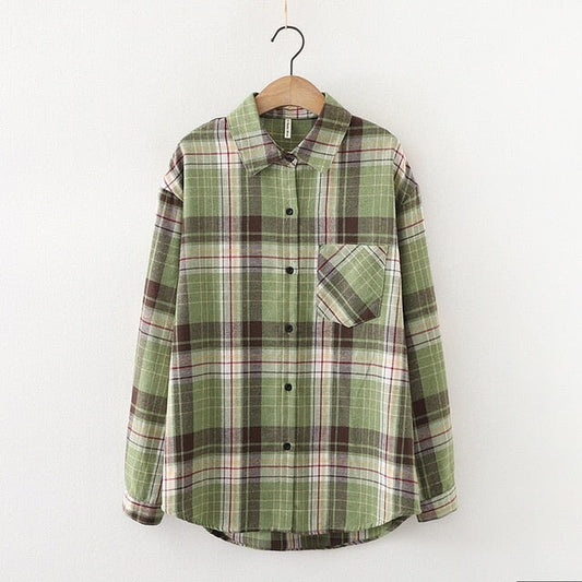 Chemise Écossaise Femme Verte S