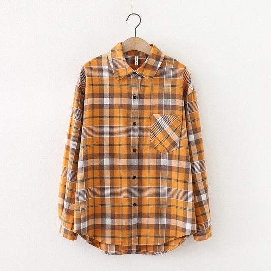 Chemise Écossaise Orange L