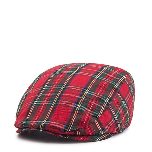 Béret Écossais Tartan Rouge 