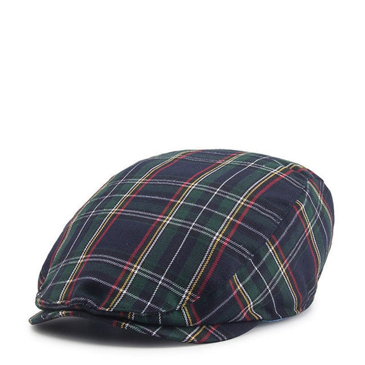 Béret Écossais Tartan Bleu 