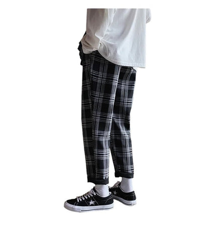 Pantalon Tartan Homme Noir et Blanc 